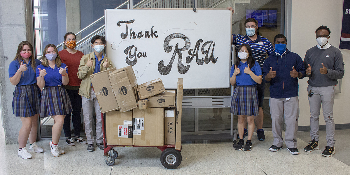 Art supplies provided to a classroom through the Rau for Art Teacher Assistance Fund.